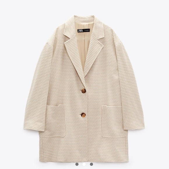 Zara Jackets & Coats Zara Houndstooth Coat Poshmark